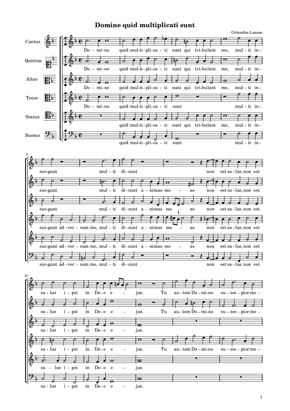 Domine quid multiplicati sunt - Page 1
