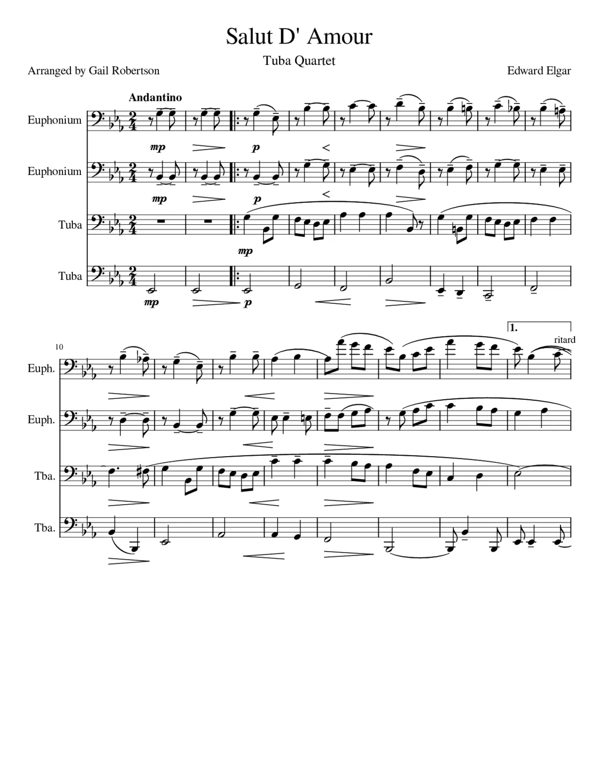 Salut d'amour Op.12 - Page 1