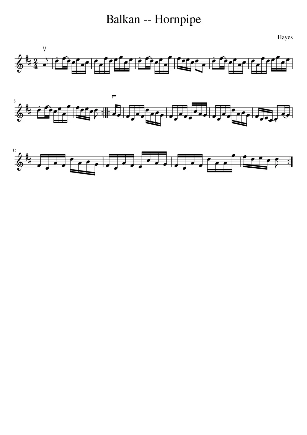 Balkan -- Hornpipe - Page 1
