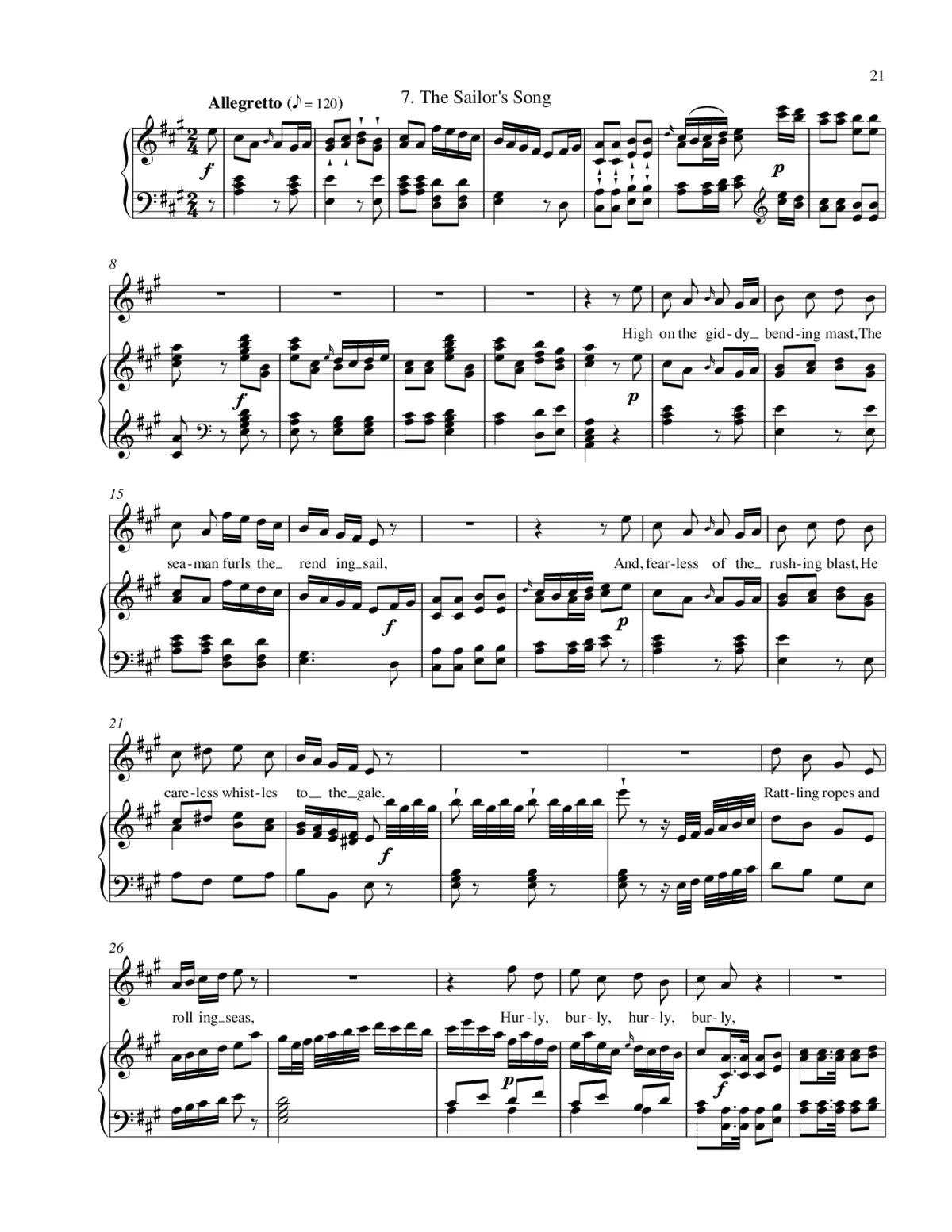 Sailor's Song - Page 1