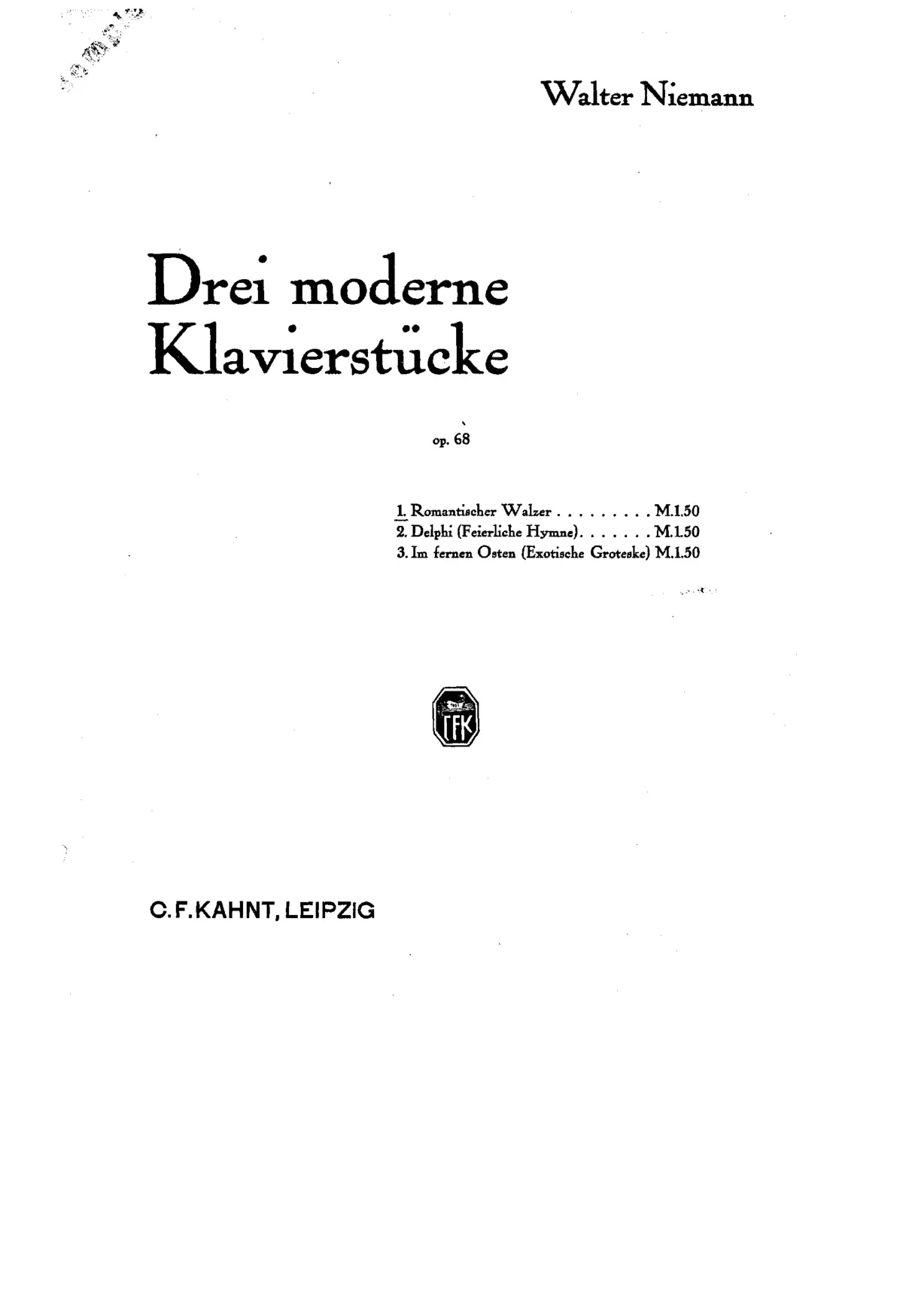 3 Modern Piano Pieces - Page 1