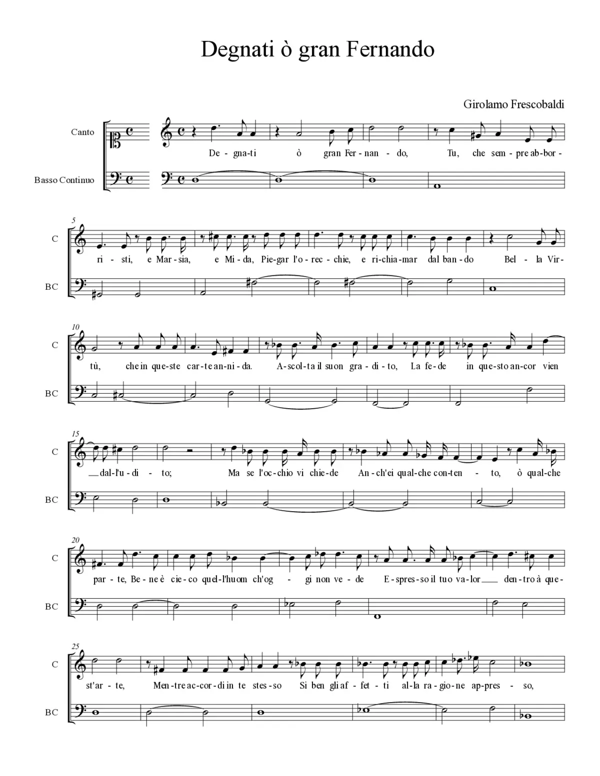 Degnati ò gran Fernando - Page 1