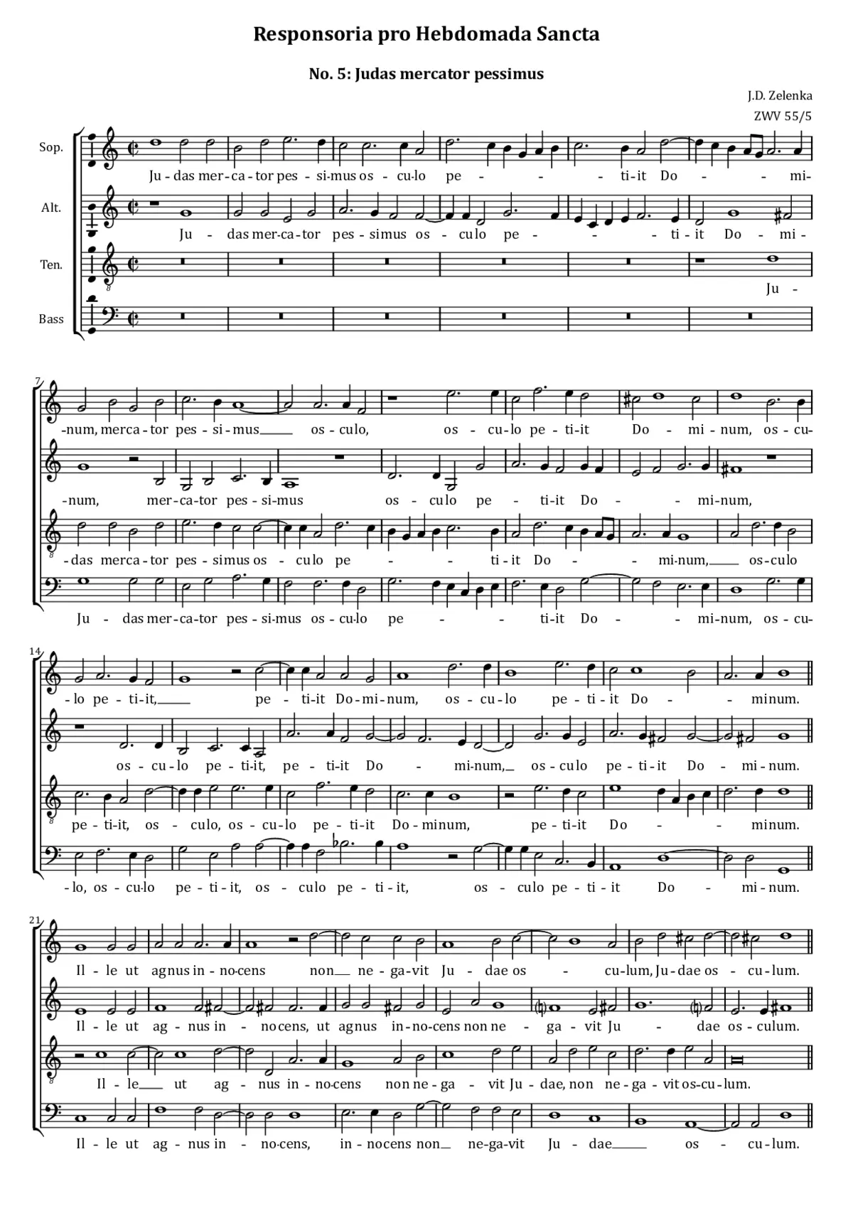 Judas mercator pessimus, ZWV 55:05 - Page 1