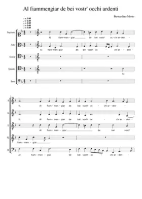 Al fiammengiar de bei vostr' occhi ardenti