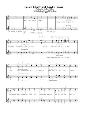 Lesser Litany and Lord's Prayer (SSAA)