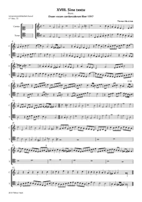 XVIII Bicinium sine textu