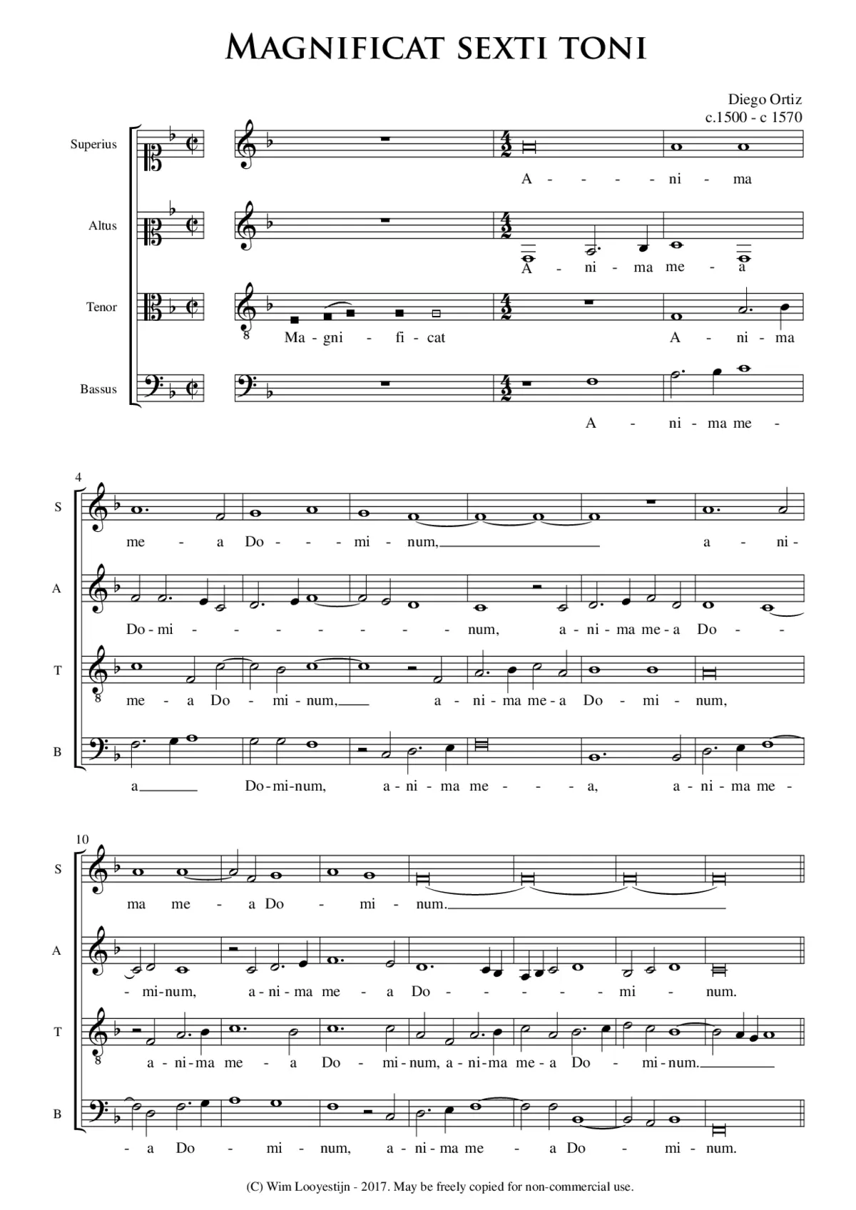 Magnificat sexti toni - Page 1