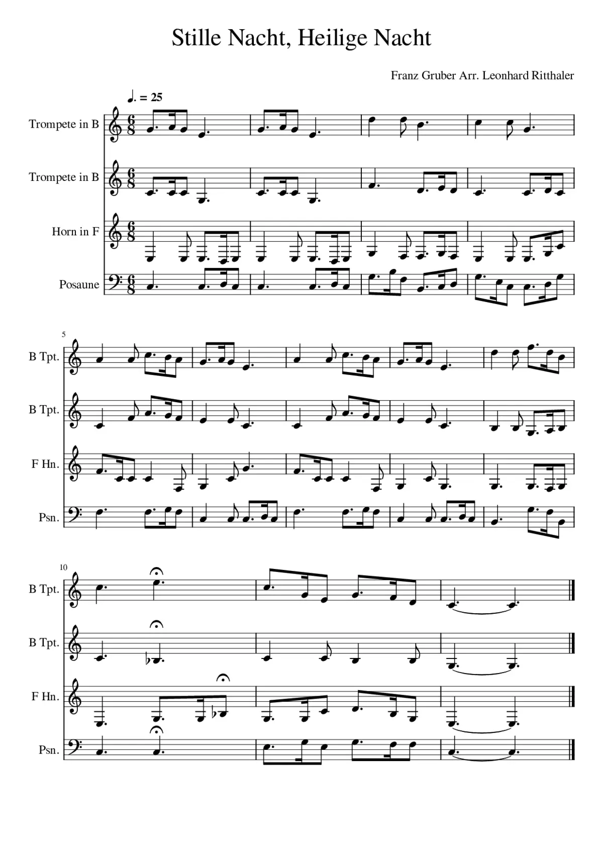 Stille Nacht heilige Nacht H.145 - Page 1