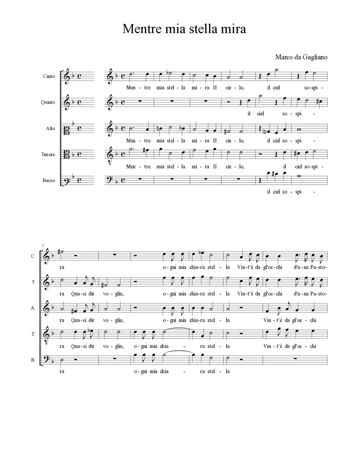 Mentre mia stella mira - Page 1