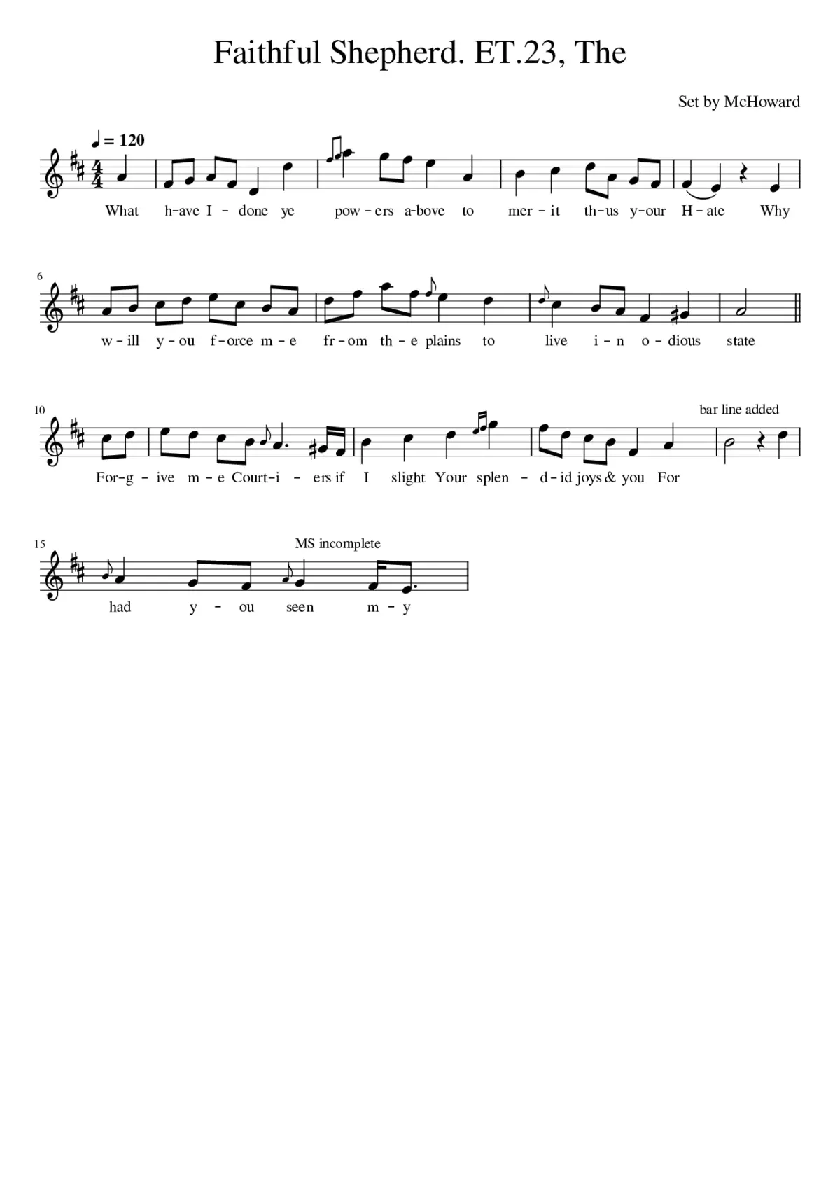 The Faithful Shepherd. ET.23 - Page 1