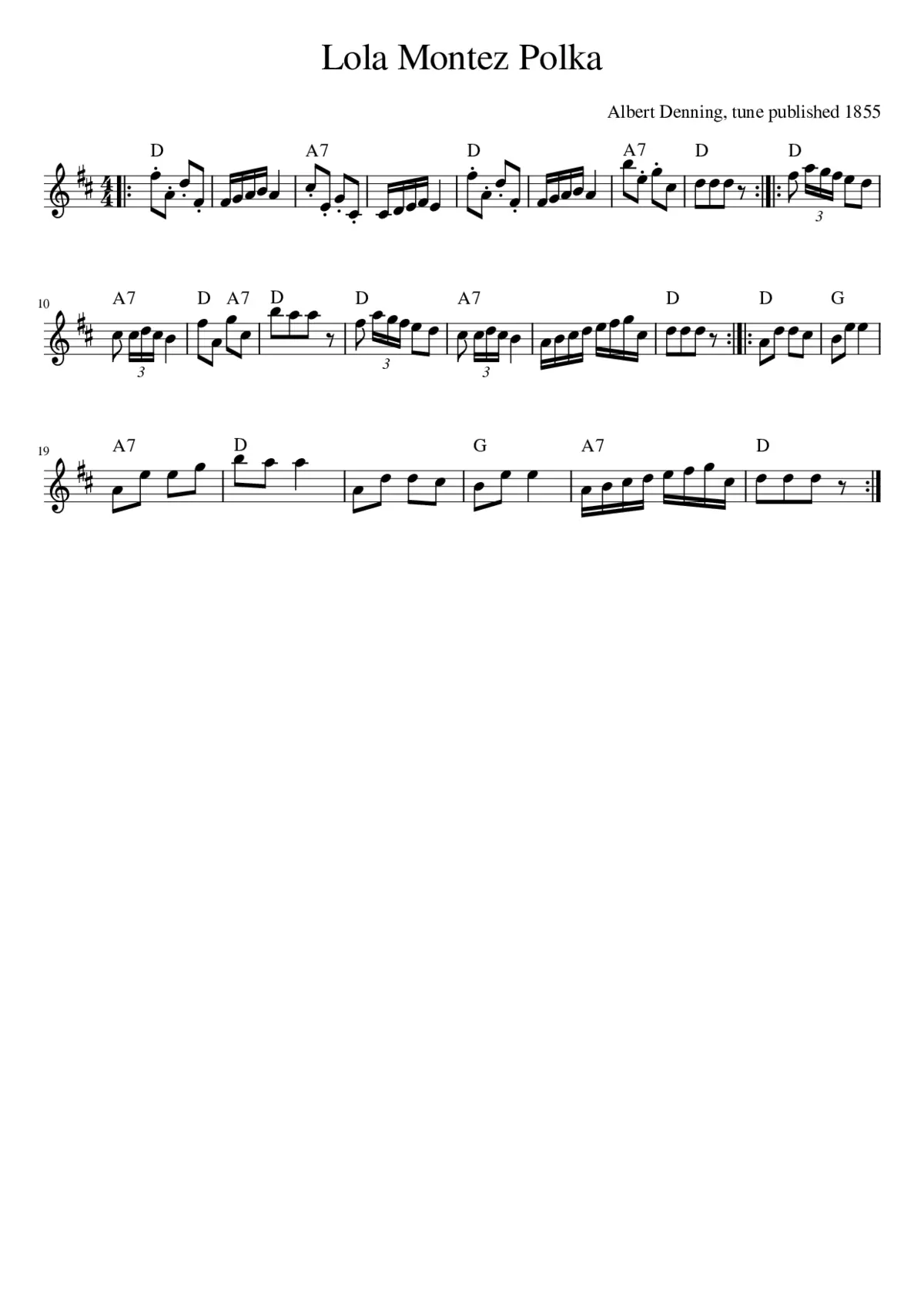 Lola Montez Polka - Page 1