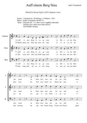 Auff einem Berg Sina genant