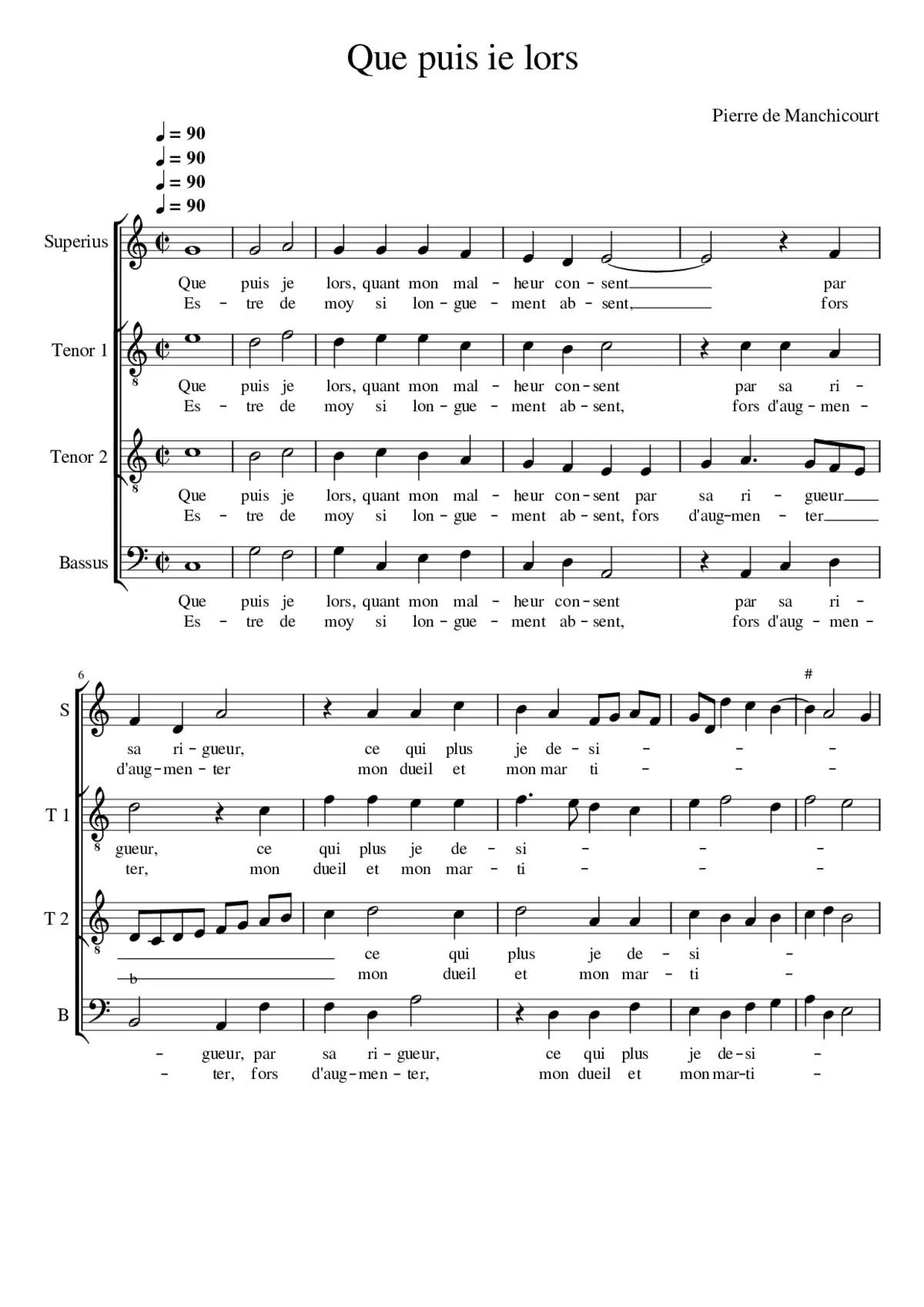 Que puis ie lors - Page 1