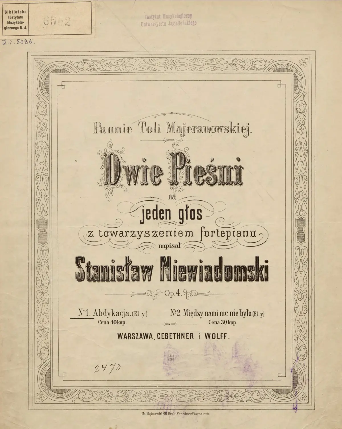 2 Pieśni - Page 1