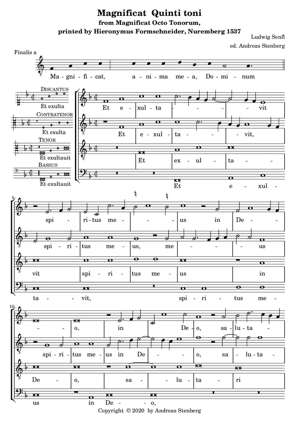 Magnificat quinti toni - Page 1