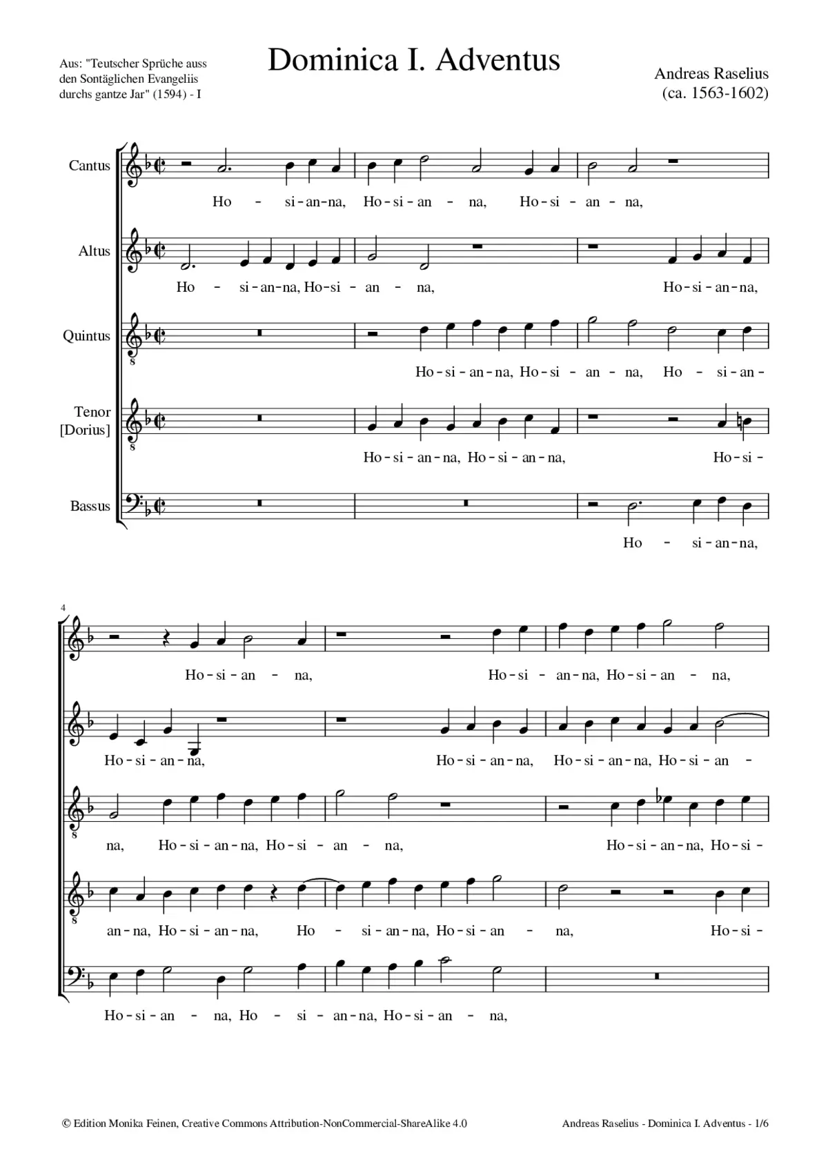 Hosianna dem Sohn Davids - Page 1