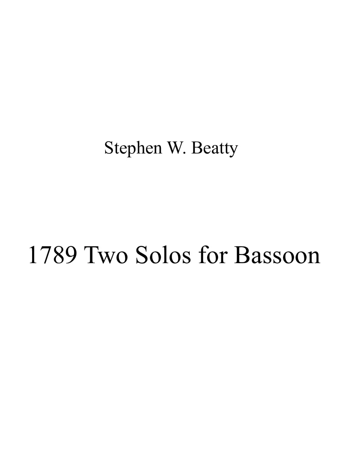 Two Solos for Bassoon - Page 1