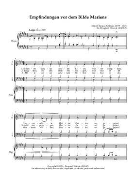 Empfindungen vor dem Bilde Mariens