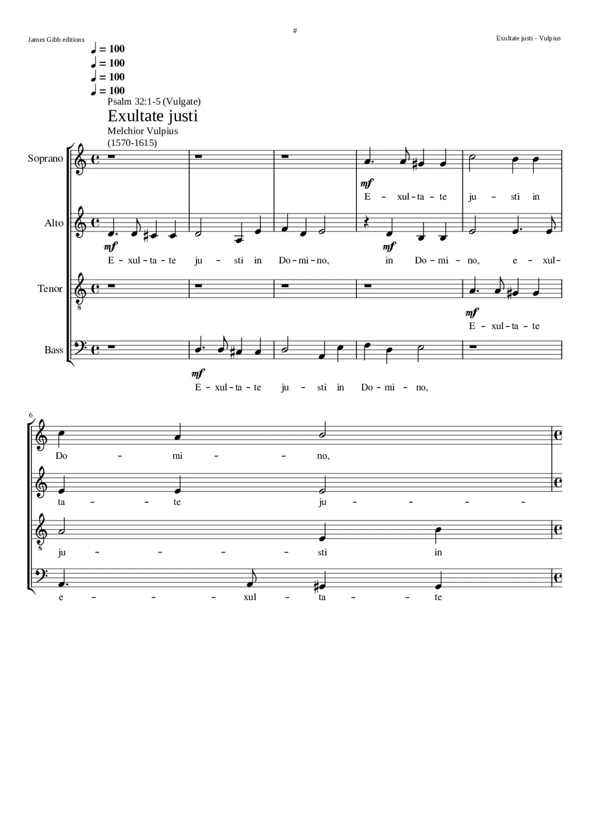 Exultate justi - Page 1