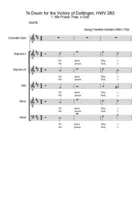 Te Deum in D (Dettingen) HWV 283