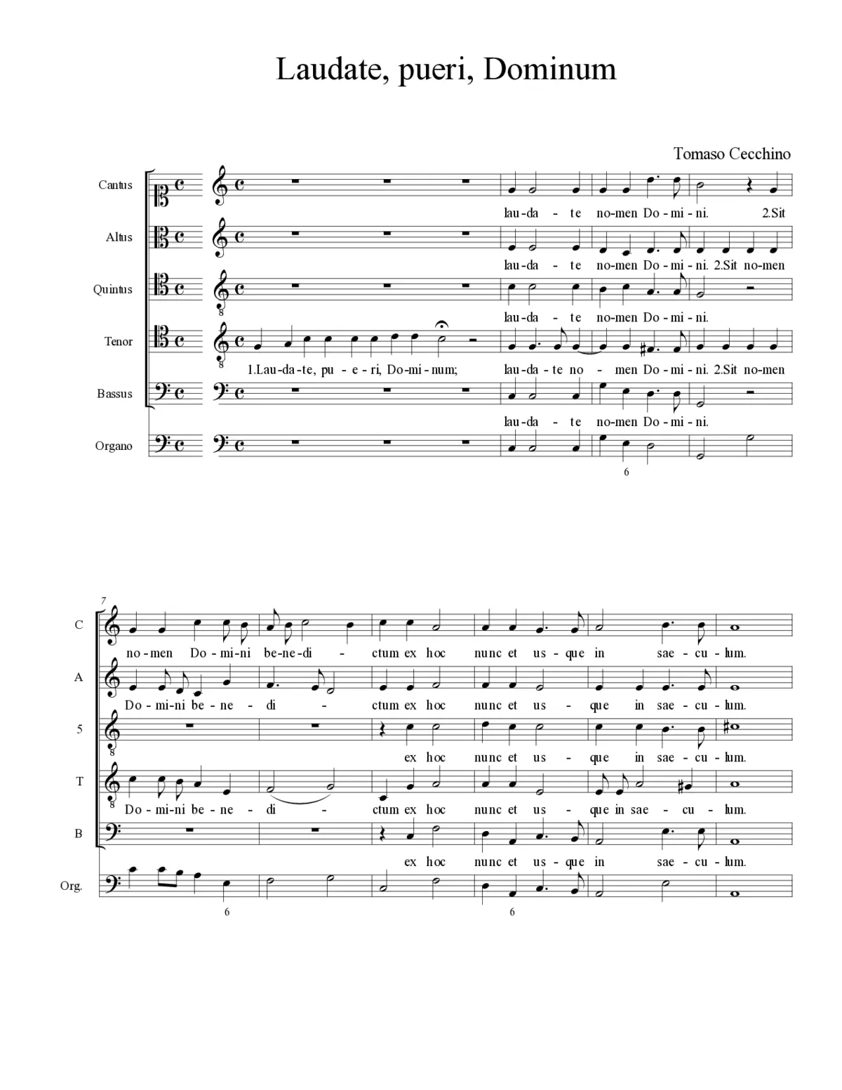 Laudate, pueri, Dominum - Page 1