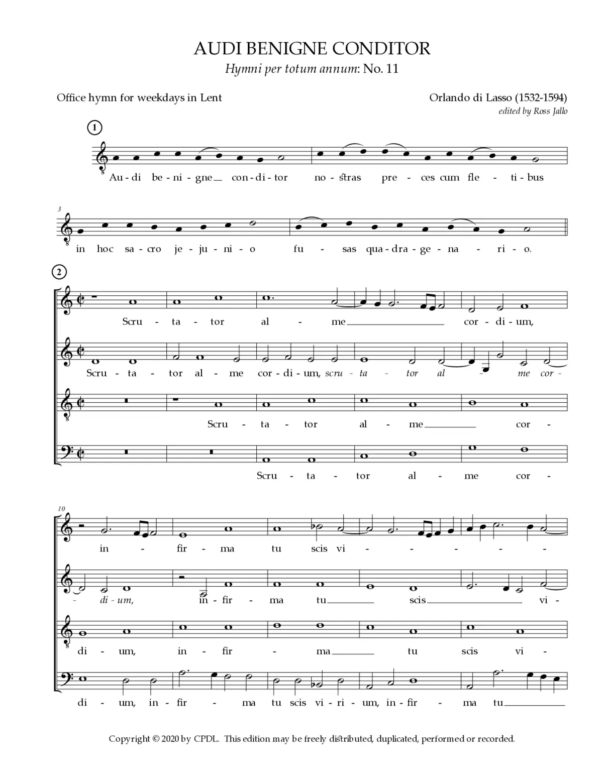 Audi benigne conditor a 4 - Page 1