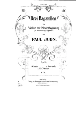 Three Bagatelles for Violin and Piano