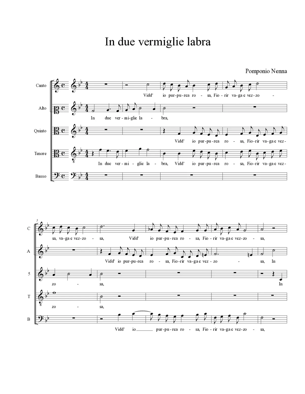 In due vermiglie labra - Page 1