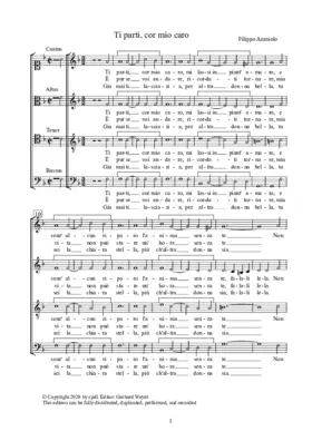 Ti parti cor mio caro