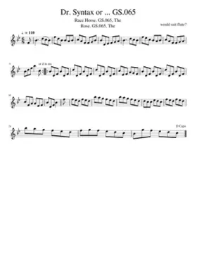 Dr. Syntax or ... GS.065