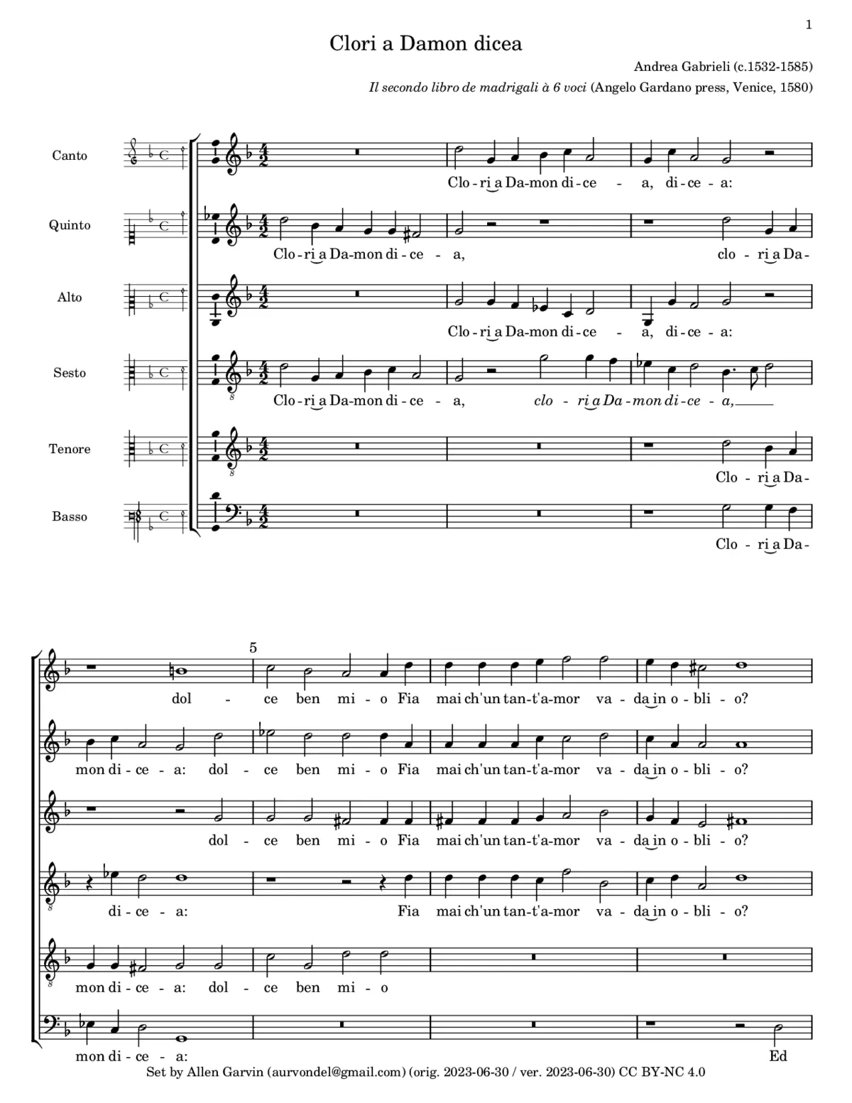 Clori a Damon dicea - Page 1