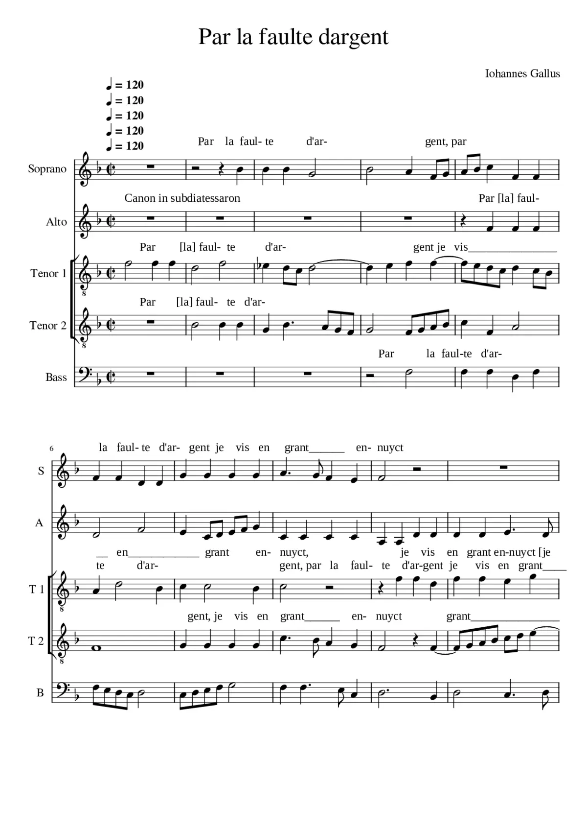 Par la faulte d'argent - Page 1