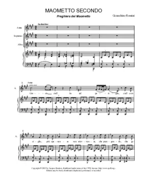 Preghiera ("Giusto ciel!") from 'Maometto Secondo'