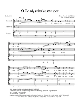 O Lord, rebuke me not, Z 40