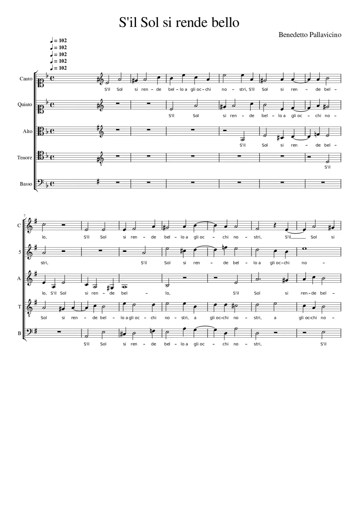 S'il Sol si rende bello - Page 1