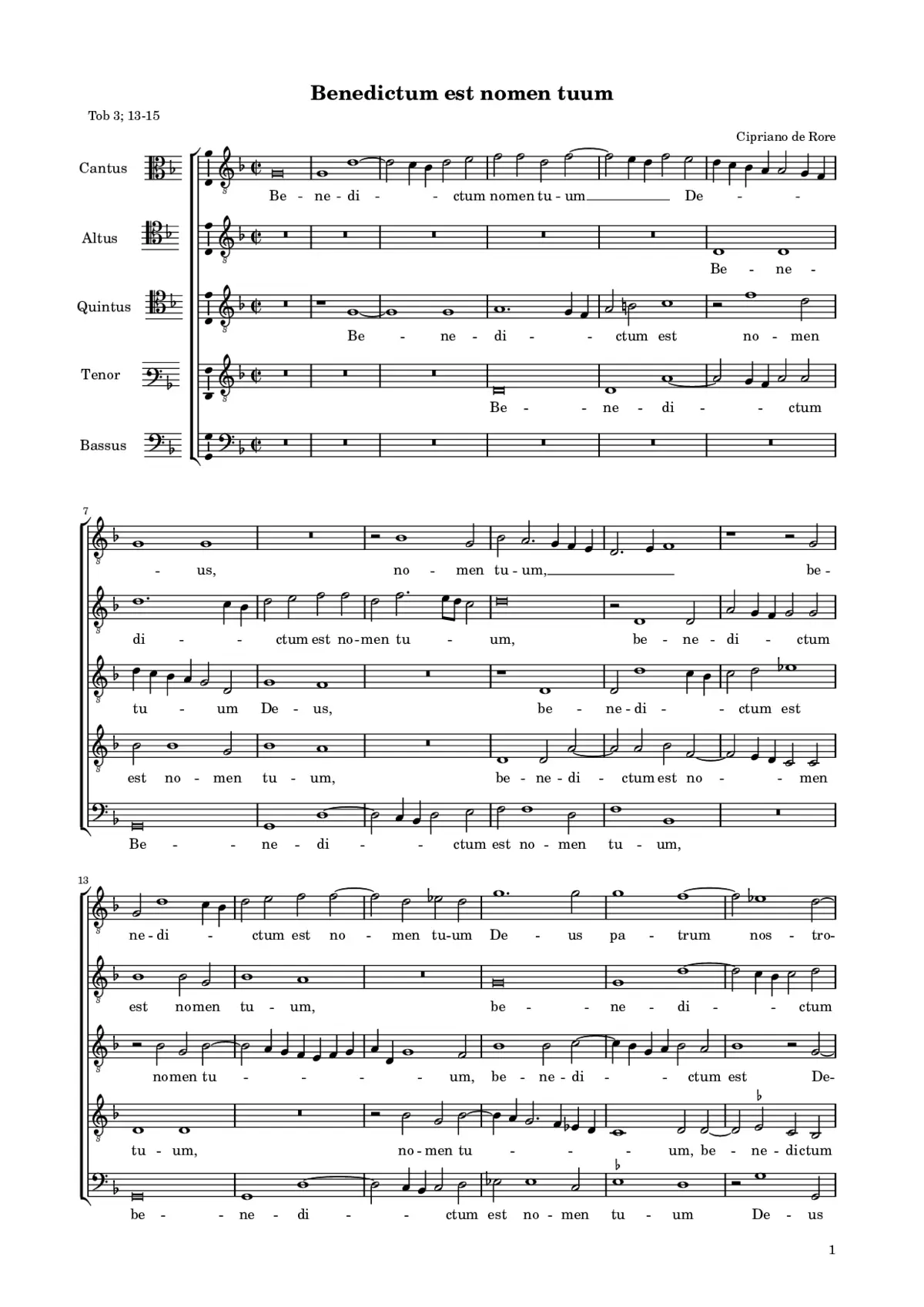 Benedictum est nomen tuum - Page 1