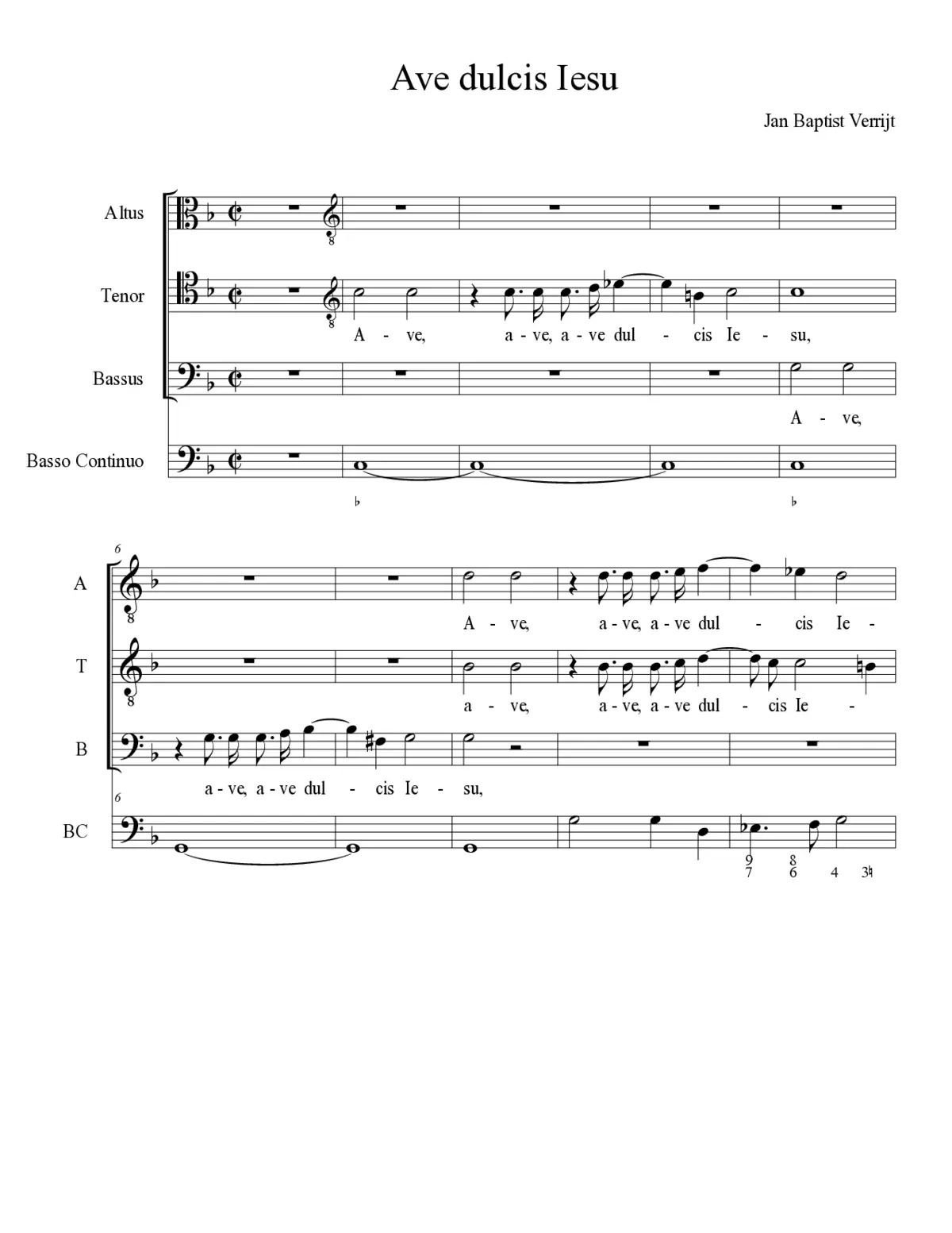 Ave dulcis Iesu - Page 1