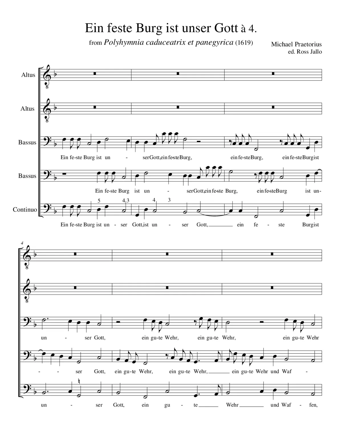 Ein feste Burg ist unser Gott - Page 1