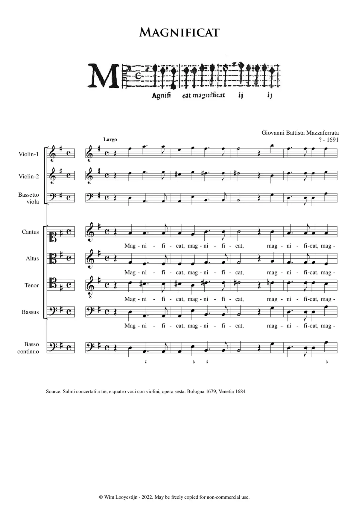 Magnificat - Page 1