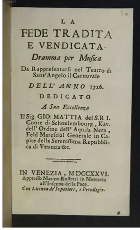 La fede tradita e vendicata