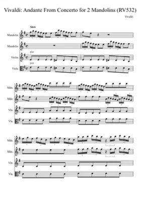 Concerto for 2 Mandolins in G major RV 532