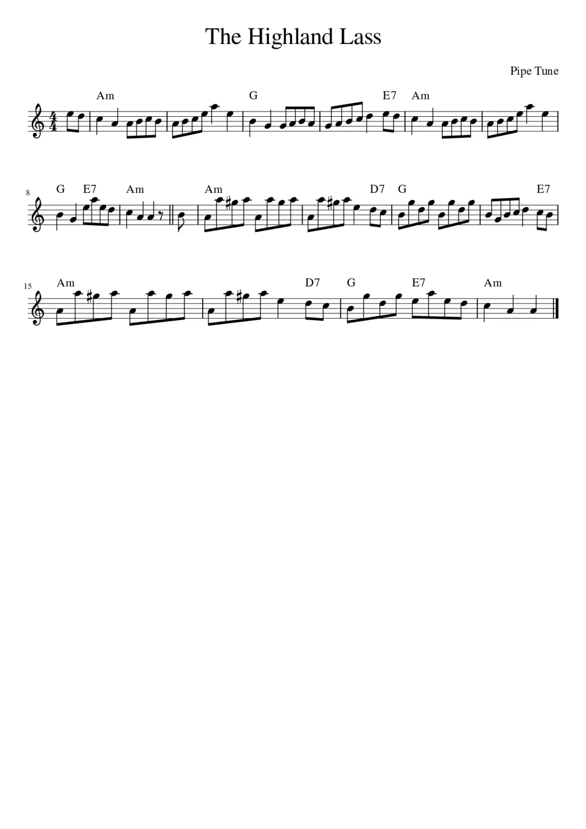 The Highland Lass - Page 1