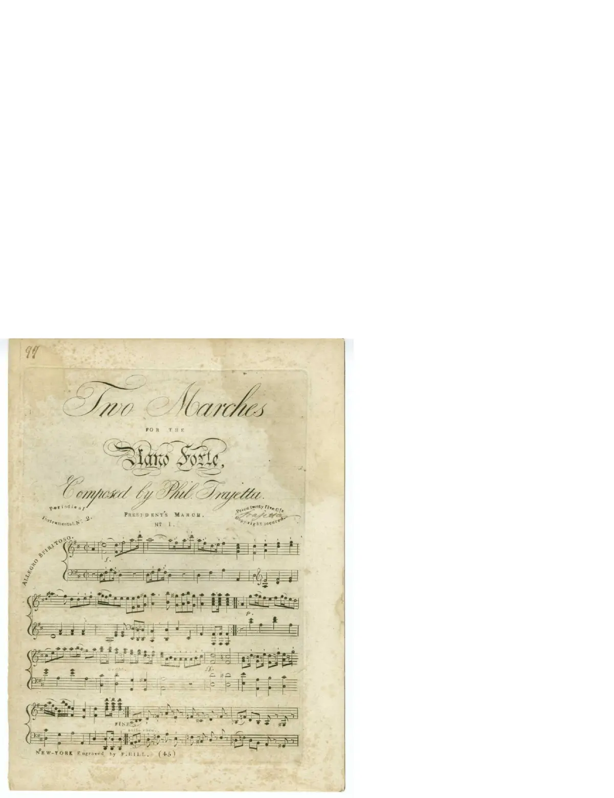 Two Marches for the Piano-Forte composed by Phil. Trajetta - Page 1