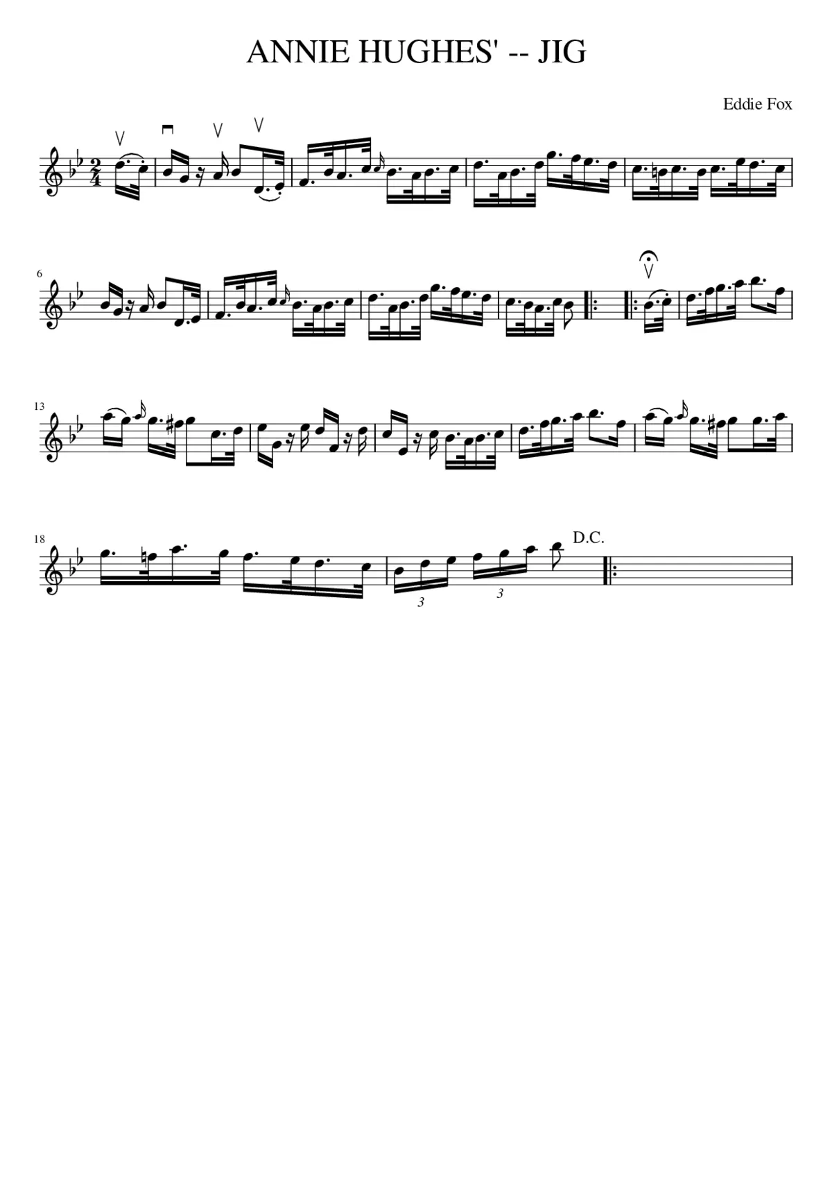 ANNIE HUGHES' -- JIG - Page 1