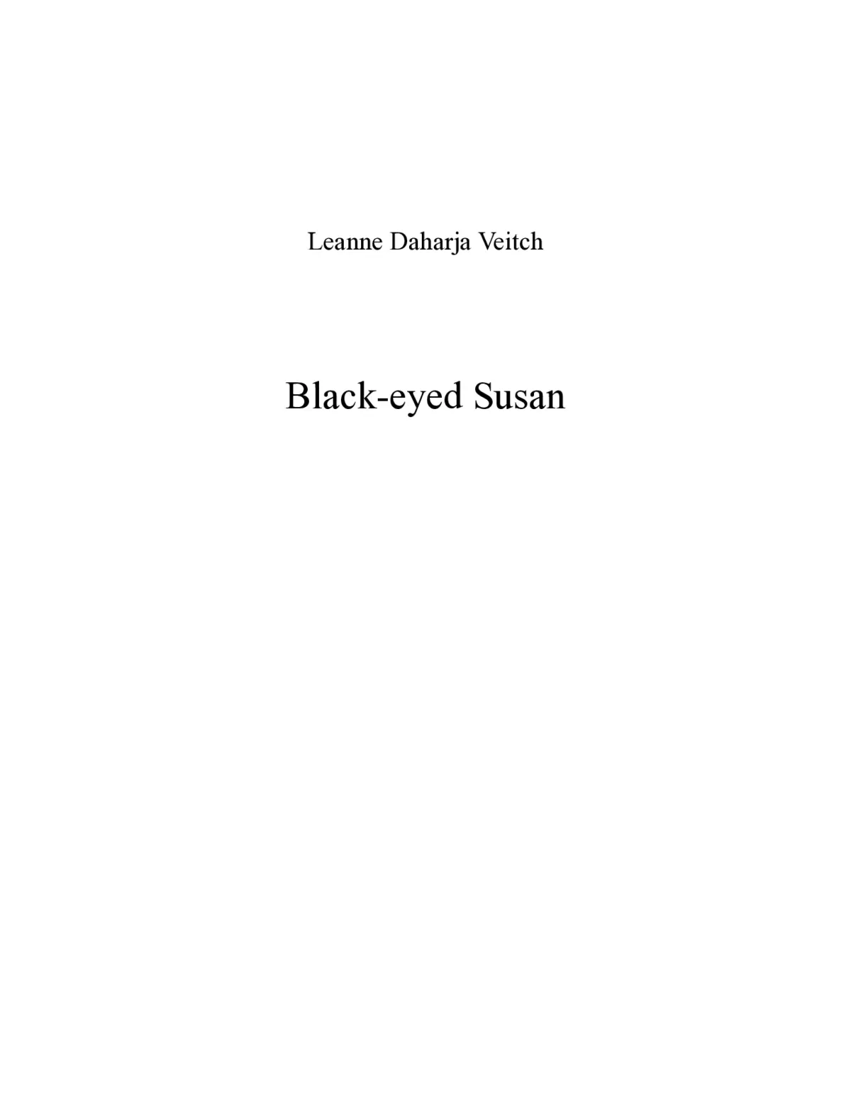 Black-eyed Susan - Page 1