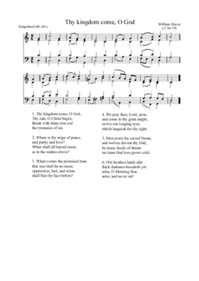 Thy kingdom come, O God