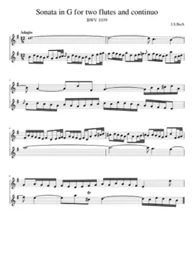 Sonata in G for two flutes and continuo