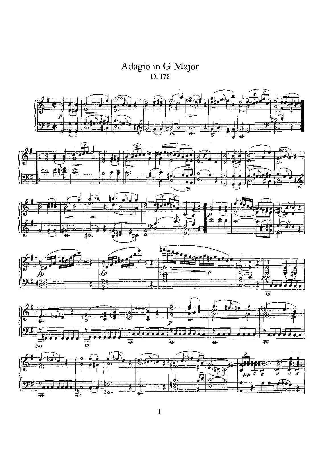 Adagio in G major - Page 1