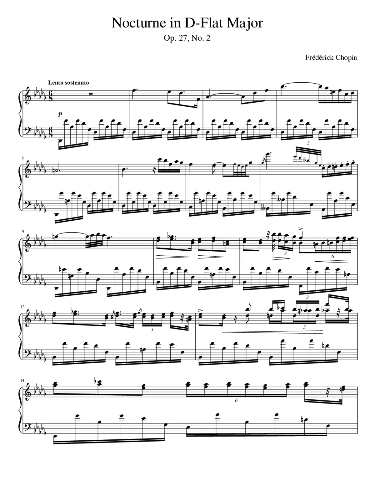 Nocturnes Op.27 - Page 1