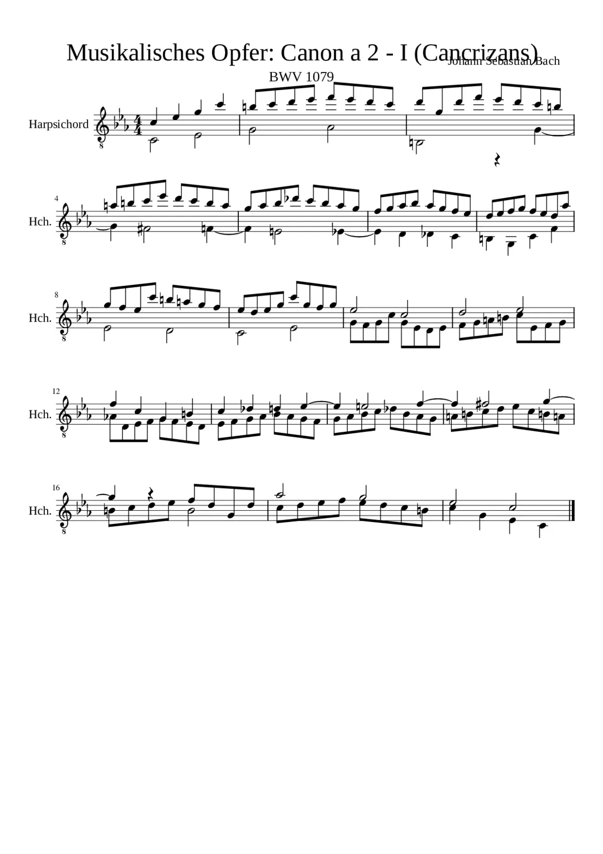 Musikalisches Opfer BWV 1079 - Page 1